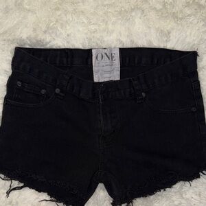 One Teaspoon Black Jean Shorts